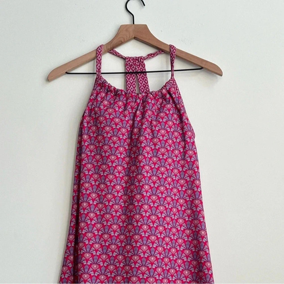 Prana Quinn Dress Geometric Shelf Bra Size M Cosmo Pink Botanica Outdoor hiking - Picture 4 of 16